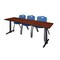 Cain Rectangle Tables > Training Tables > Cain Training Table & Chair Sets, 84 W, 24 L, 29 H, Cherry MTRCT8424CH47BE - alternate 1